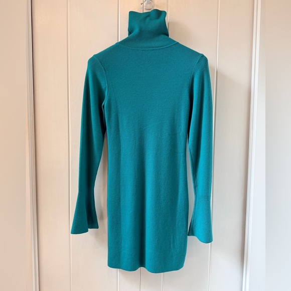 Lovers + Friends Unstoppable  Mini Knit Dress in Teal. Size Large. - Picture 4 of 4